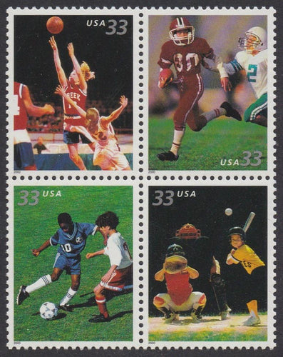# 3399-3402 (2000) Youth Sports - BK/4, MNH
