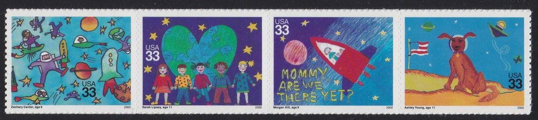 # 3414-17 (2000) Children's Design - Strip/4, MNH