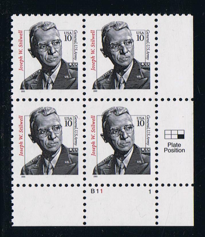 # 3420 (2000) Stilwell - PB, LR #B11-1, MNH