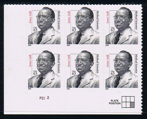 # 3428 (2006) Jonas Salk - PB/6, LL #P2222, MNH
