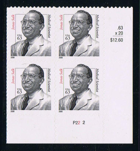 # 3428 (2006) Jonas Salk - PB, LR #P22-2, MNH