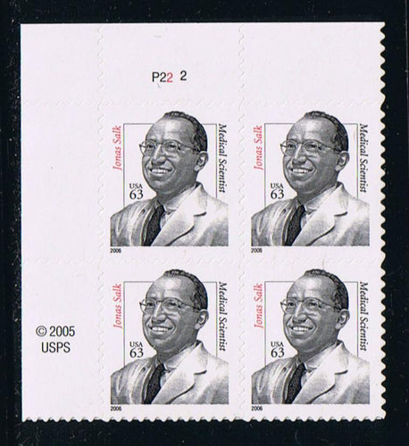 # 3428 (2006) Jonas Salk - PB, UL #P22-2, MNH