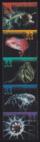 # 3439-43 (2000) Sea Creatures - Strip/5, MNH