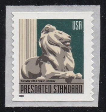 # 3447 (2000) Lion - Coil sgl, MNH