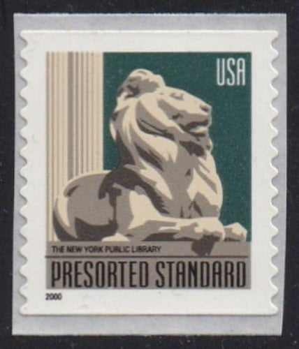 # 3447 (2000) Lion - Coil sgl, XF MNH