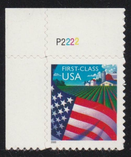 # 3449 (2000) Flag over Farm, SA - Plt sgl, UL #P2222, MNH