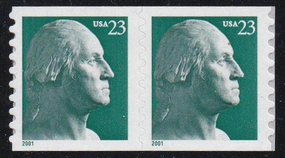 # 3475A (2001) Washington - Coil pr, MNH