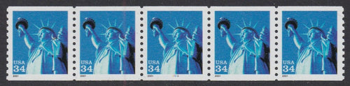 # 3476 (2001) Statue of Liberty, GSP Tag - PS/5, 1111, XF MNH