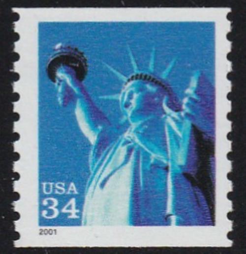 # 3476 (2001) Statue of Liberty, GSP Tag - Coil sgl, MNH
