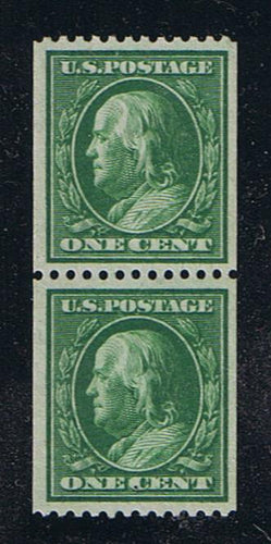 # 348 (1908) Franklin - Coil pr, XF+ MLH
