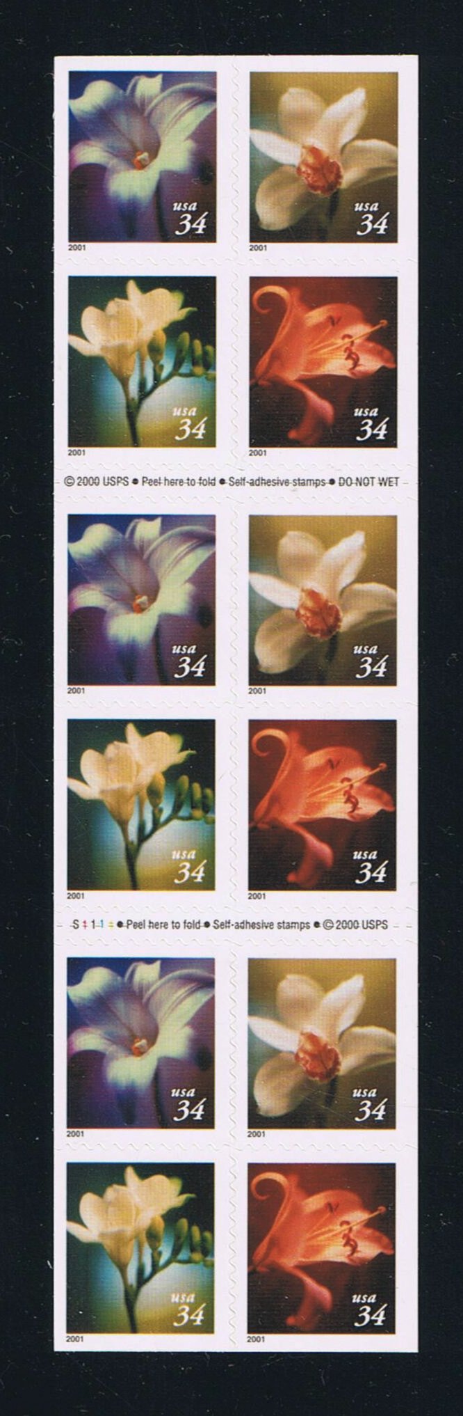 # 3490e (2001) Flowers - BKLT, #S1111, MNH
