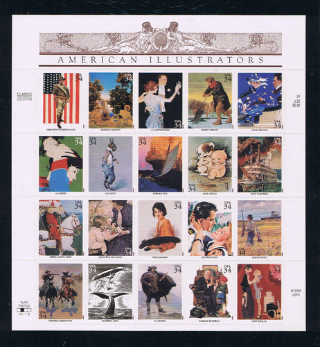 # 3502 (2001) Illustrators - Pane, #V22112, MNH