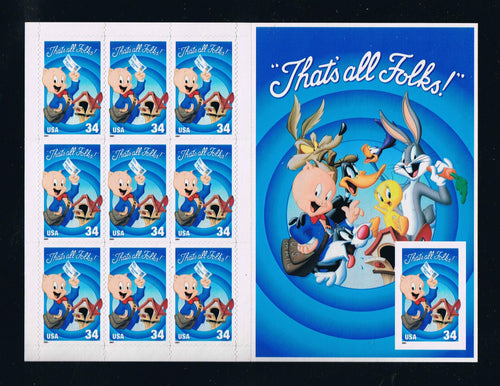 # 3535 (2001) Porky Pig, imperf - Pane, MNH