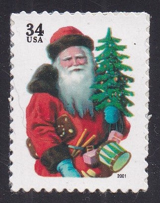 # 3539 (2001) Santa, large date - Sgl, MNH