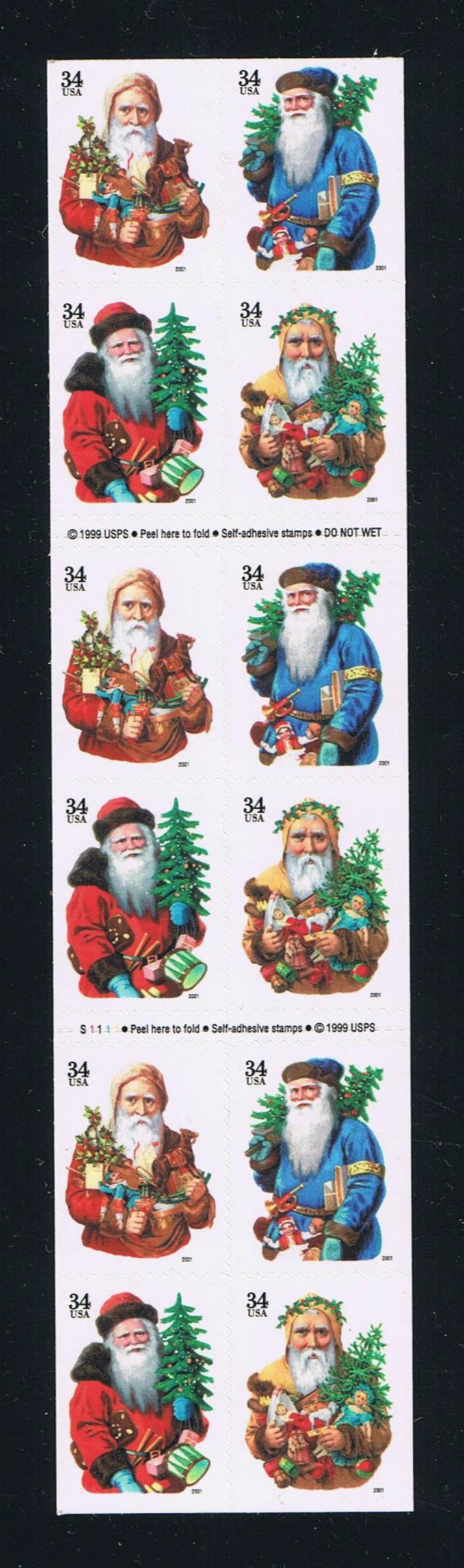 # 3540d (2001) Santa, small date - BKLT, #S1111, MNH