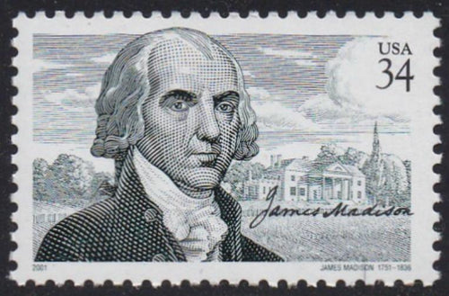 # 3545 (2001) James Madison - Sgl, MNH