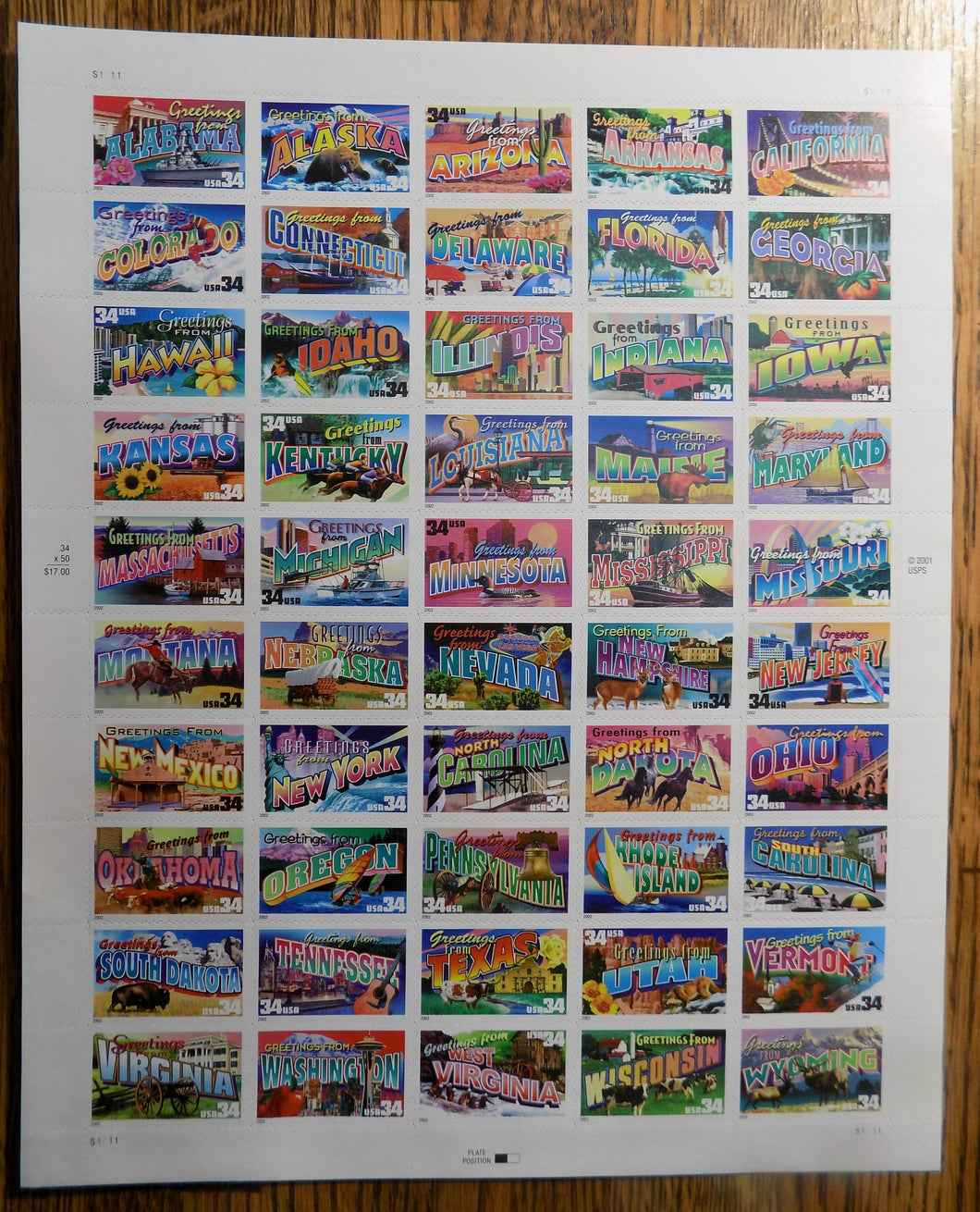 # 3561-3610 (2002) Greetings - Pane, Left, MNH