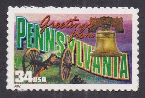 # 3598 (2002) Pennsylvania - Sgl, MNH