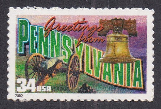 # 3598 (2002) Pennsylvania - Sgl, MNH