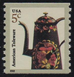 # 3612 (2002) Toleware Coffeepot - Coil sgl, XF MNH