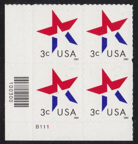 # 3614 (2002) Star, LR date - PB, LL #B111, MNH
