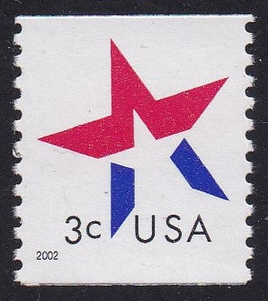 # 3615 (2002) Star, untag - Coil sgl, MNH