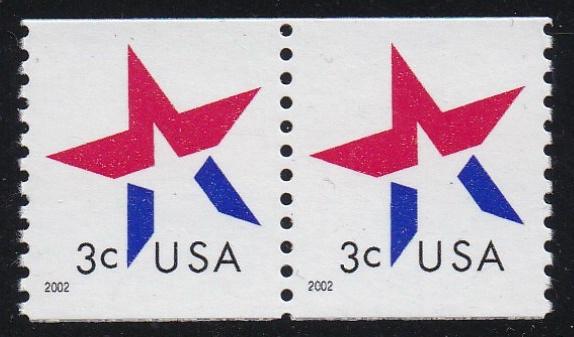 # 3615 (2002) Star, untag - Coil pr, MNH