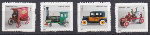 # 3626-29 (2002) Antique Toys - Bklt sgls, Set/4, MNH