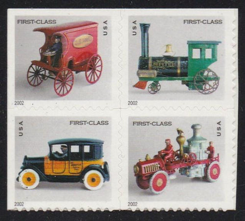 # 3629a (2002) Antique Toys - Bklt BK/4, MNH