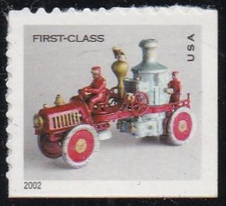 # 3629 (2002) Antique Toys, Fire truck - Bklt sgl, MNH