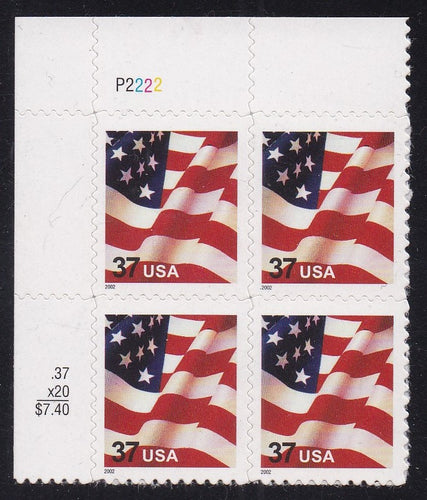 # 3630 (2002) Flag - PB, UL #P2222, MNH