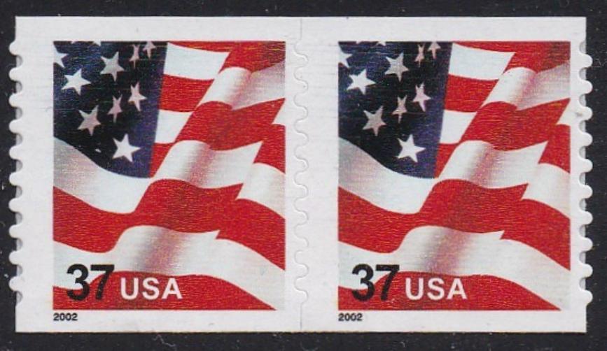 # 3632 (2002) Flag, 2002 year date - Coil pr, MNH