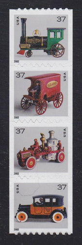 # 3638-41 (2002) Christmas Toys - Coil Strip/4, MNH