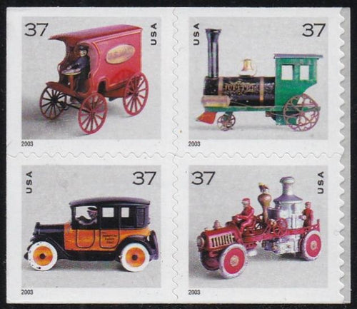 # 3645g (2003) Antique Toys - Bklt BK/4, MNH