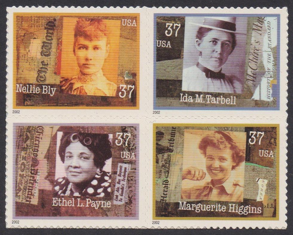 # 3665-68 (2002) Women Jouralists - BK/4, MNH