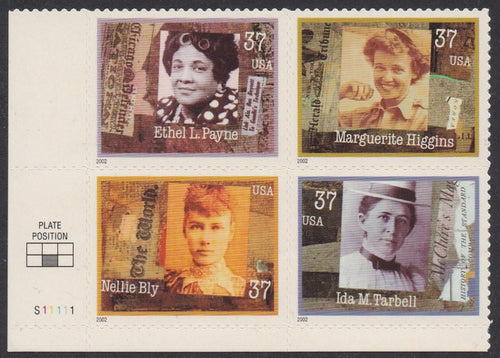 # 3665-68 (2002) Women Jouralists - PB, LL #S11111, MNH