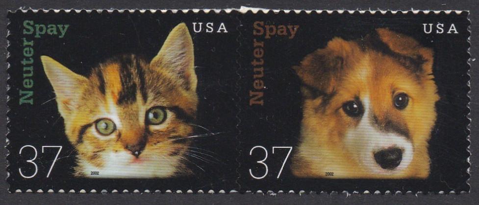 # 3670-71 (2002) Neuter/Spay - Pr, MNH
