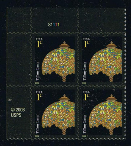 #3749A (2008) Tiffany Lamp, 2008 year date - PB, UL #S11111, MNH