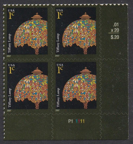 #3749 (2007) Tiffany Lamp, 2007 year date - PB, LR #P111111, MNH