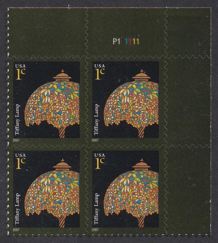 #3749 (2007) Tiffany Lamp, 2007 year date - PB, UR #P111111, MNH