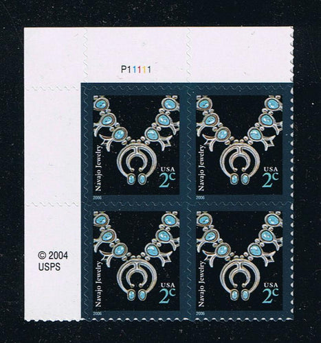 #3752 (2006) Navajo Necklace, 2006 year date, Microprint - PB, UL #P11111, MNH