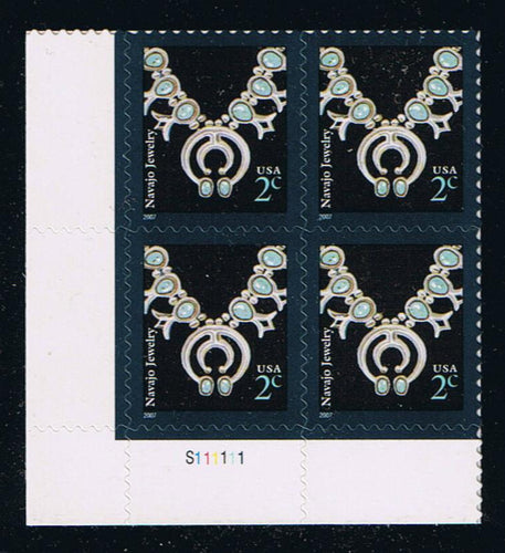 #3753 (2007) Navajo Necklace, 2007 year date - PB, LL #S111111, MNH