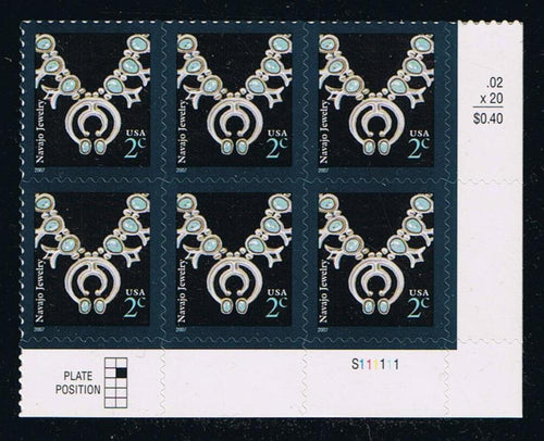 #3753 (2007) Navajo Necklace, 2007 year date - PB/6, LR #S111111, MNH
