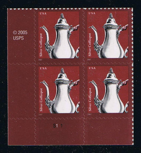 #3754 (2007) Silver Coffeepot - PB, LL #S1111, MNH