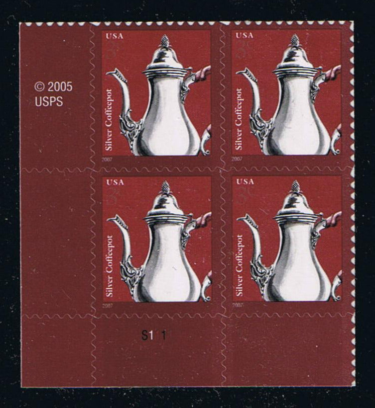 #3754 (2007) Silver Coffeepot - PB, LL #S1111, MNH