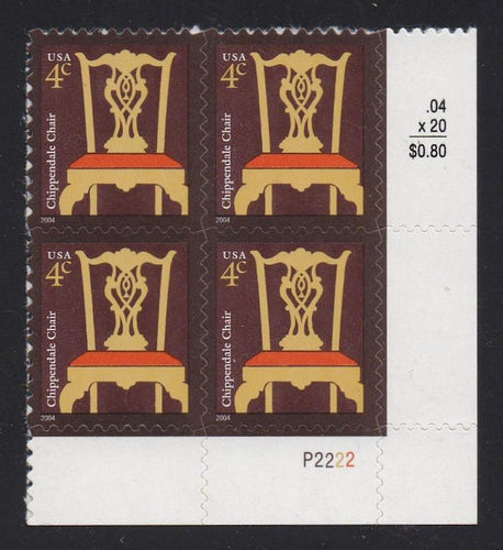 #3755 (2004) Chippendale Chair, 2004 year date - PB, LR #P2222, MNH