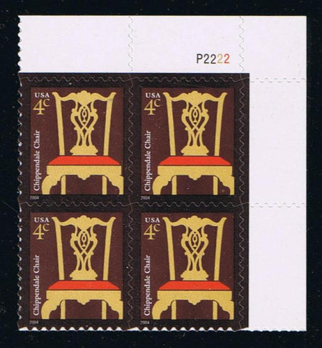 #3755 (2004) Chippendale Chair, 2004 year date - PB, UR #P2222, MNH