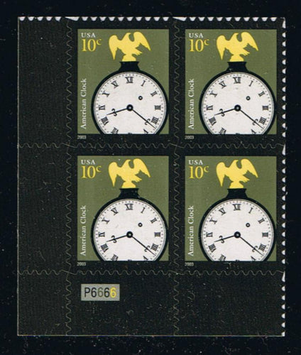 #3757b (2013) American Clock, 2003 year date, OA tag - PB, LL #P6666, MNH