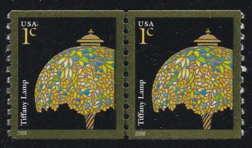 #3758A (2008) Tiffany Lamp, 2008 year date - Coil Seamline pr, XF MNH