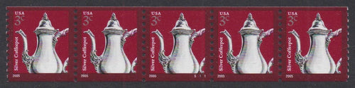 # 3759 (2005) Silver Coffeepot, 2005 year date - PS/5, #S1111, XF MNH